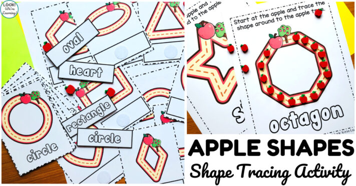 Fun Apple Shape Tracing Activity for Kids