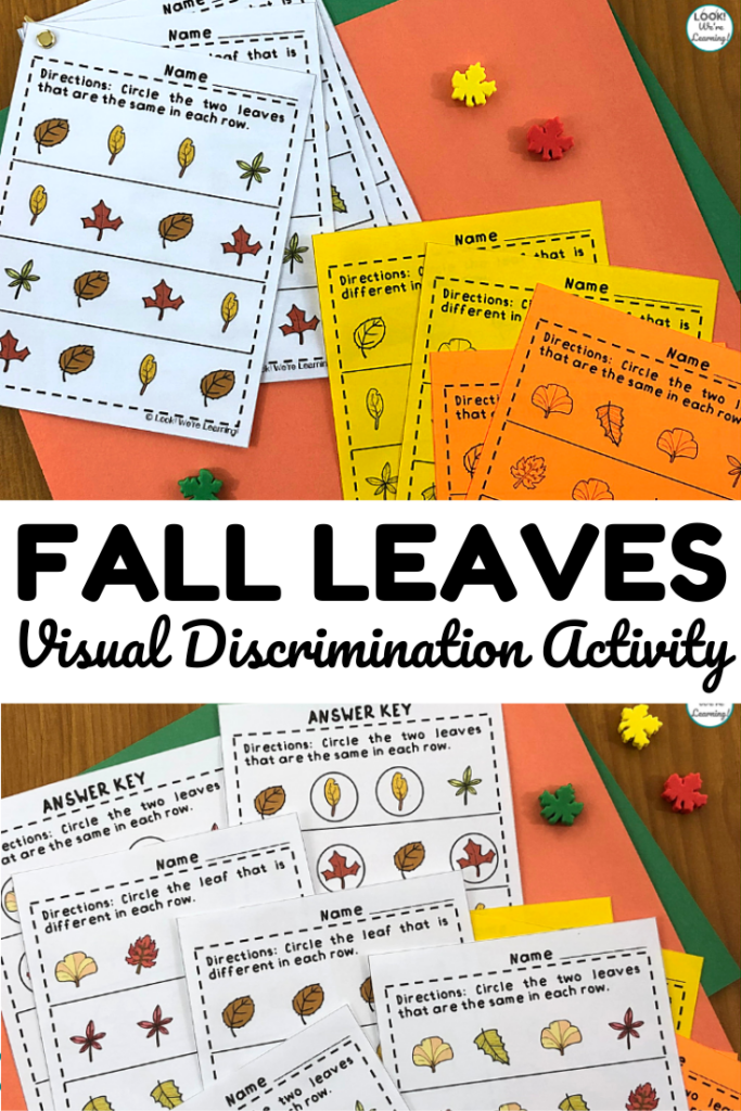 Practice telling same and different objects apart with these same or different leaf worksheets!