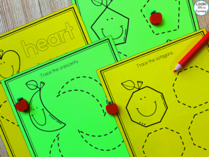 Printable Apple Early Geometry Lesson for Kids