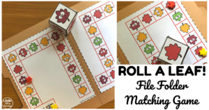 Printable Leaf Matching File Folder Game