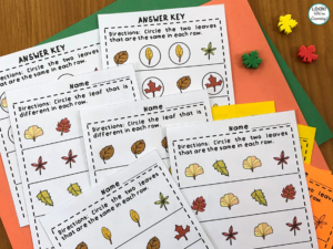 Printable Same or Different Leaf Worksheets