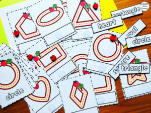 Shape Identification Tracing Cards for Kids