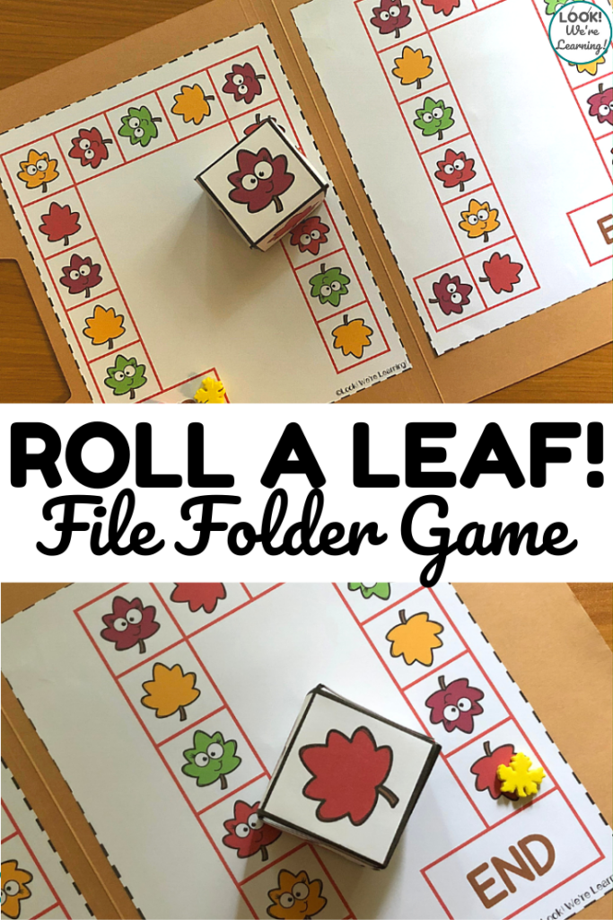 This fun and easy leaf matching file folder game is a fun color recognition activity for little ones!