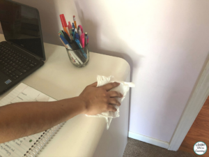 Setting Up and Cleaning A Distance Learning Station for Kids