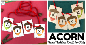 Acorn Name Necklace Craft