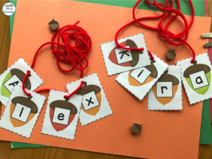 Easy Name Acorn Necklace Craft for Kids