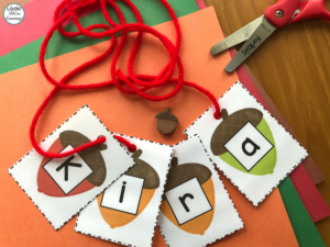 Putting a Name Acorn Necklace Craft Together