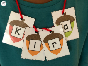 Wearing an Acorn Name Necklace