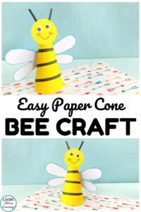 This simple paper bee craft is a fun way to make an easy spring or summer craft with kids!