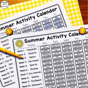 PreK Summer Calendar for Kids