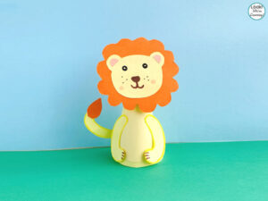 Easy Paper Lion Animal Craft for Kids