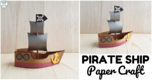 Fun Paper Pirate Ship Craft for Kids