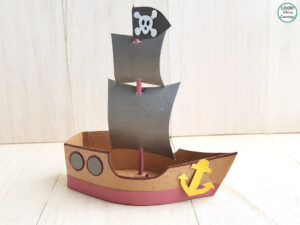 Kids Paper Pirate Ship Craft