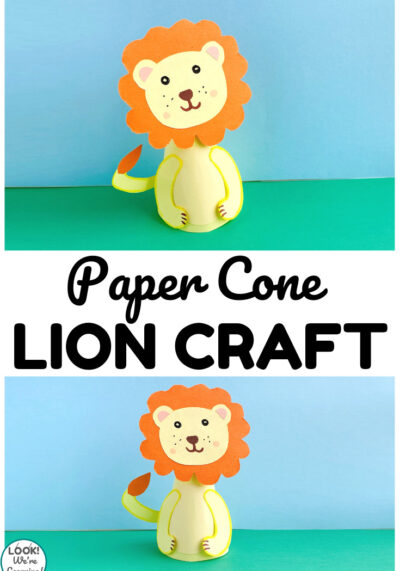 This simple paper cone lion craft is a perfect crafting project for little ones!