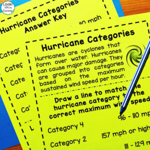 Hurricane Unit Matching Activity