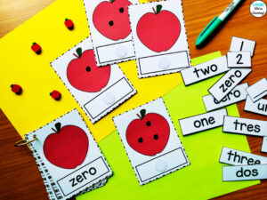 Apple Counting to Ten Learning Cards