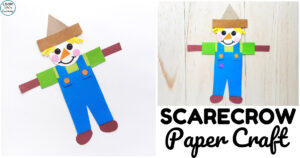 Easy Paper Scarecrow Craft for Kids