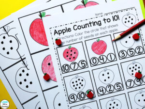 Fall Counting to Ten Math Center for Kids