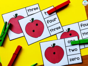 Math Center Count and Clip Cards