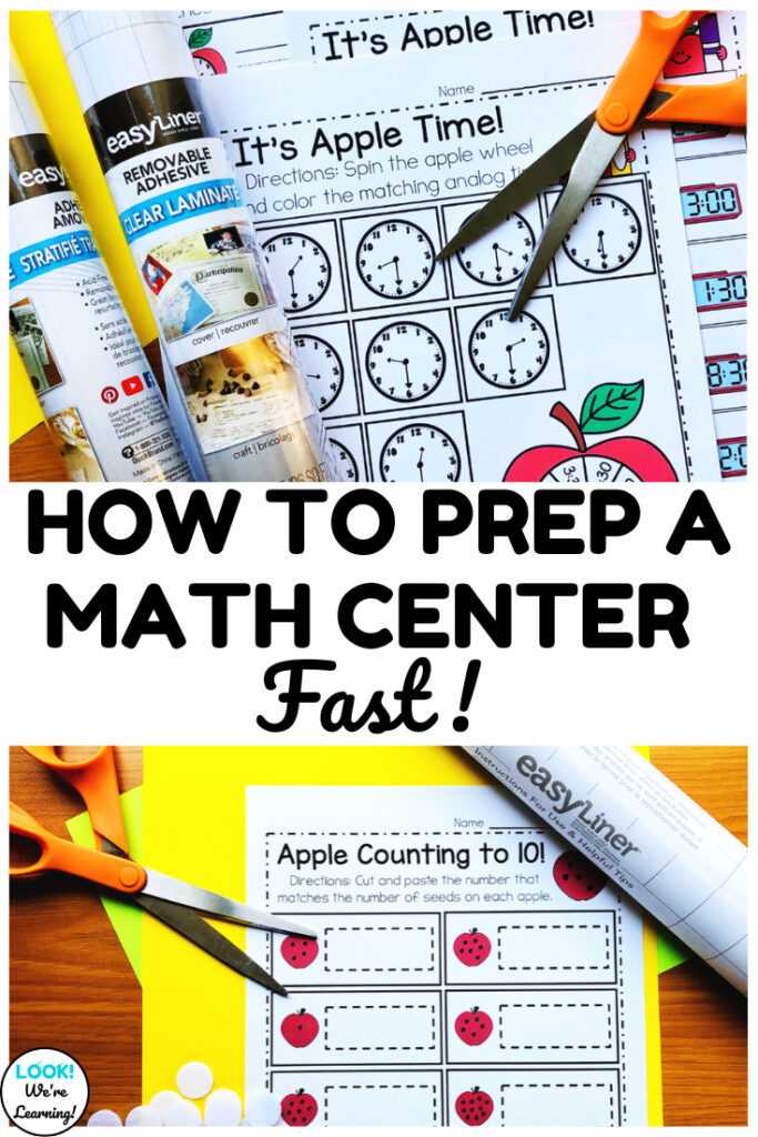 Try these three tips for how to prep a math center faster!