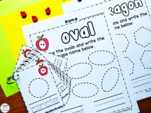 Using Shape Tracing Cards and Worksheets