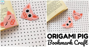 Easy Pig Bookmark Craft for Kids