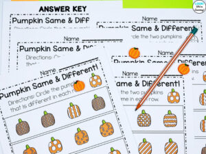 Fall Themed Visual Discrimination for Early Learners