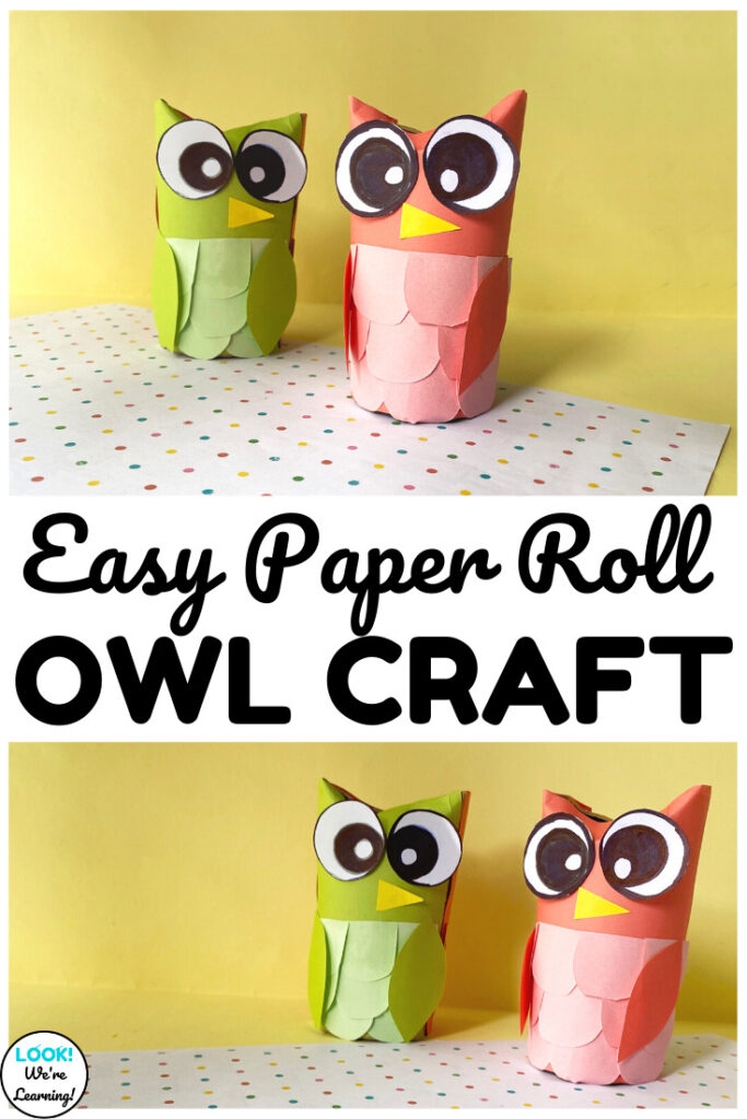 Make a fun and simple fall animal craft with this toilet paper roll owl craft kids can make!