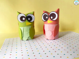 Making Paper Roll Owl Crafts with Kids