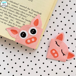 Simple Origami Pig Bookmark Craft