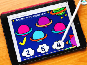 Space Themed Digital Counting Activity for Kids