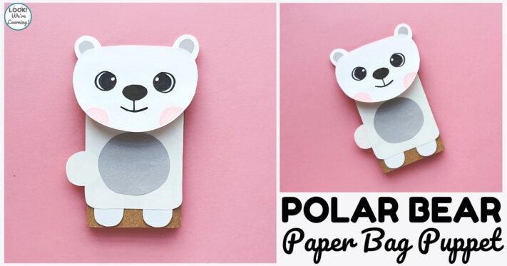 Easy Polar Bear Paper Bag Puppet