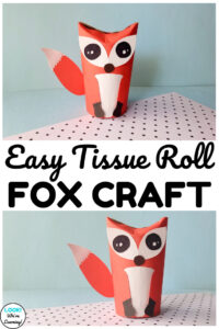 This adorable toilet paper roll fox craft is perfect for a woodland animals unit with kids!