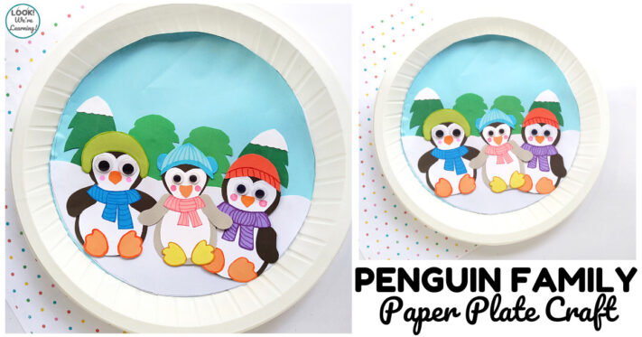 Easy Penguin Family Paper Plate Craft