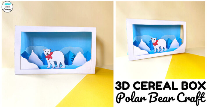 Fun 3D Cereal Box Polar Bear Craft
