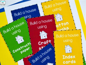 Simple Engineering STEM Challenge Cards for Kids