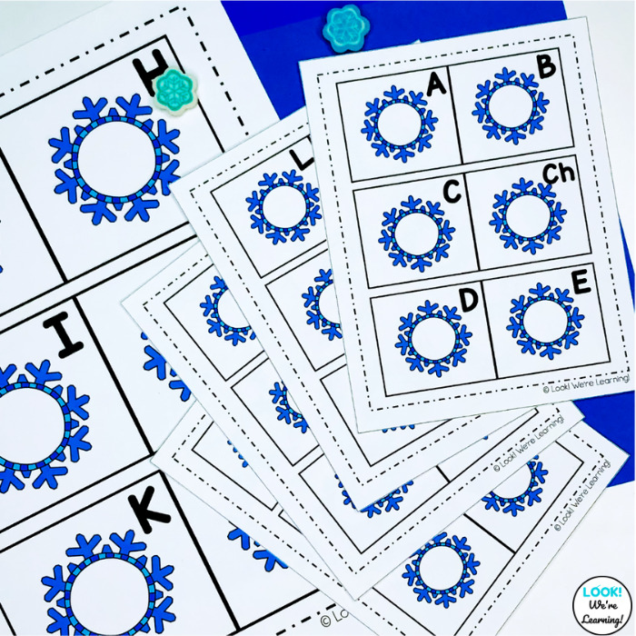 Snowflake Letter Cut and Paste Activity