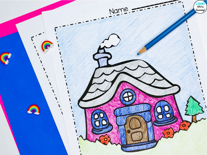 Types of Homes Coloring Pages for Kids