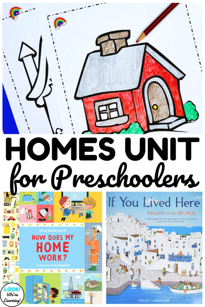 Use this simple homes unit for preschool to teach early learners about types of homes!