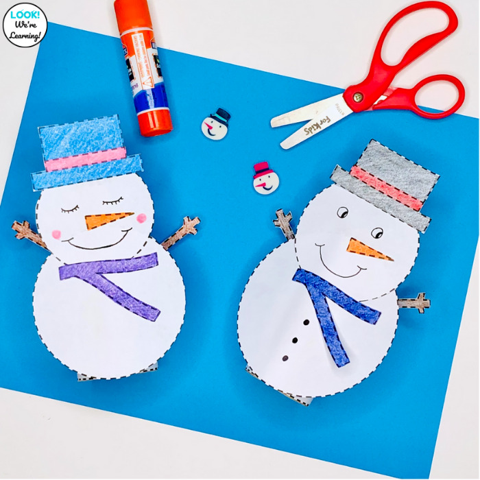Easy Paper Roll Snowman Craft
