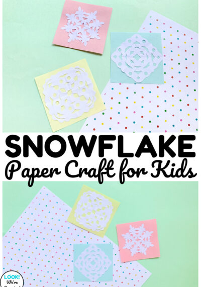 Make this easy paper snowflake craft with the kids this winter!