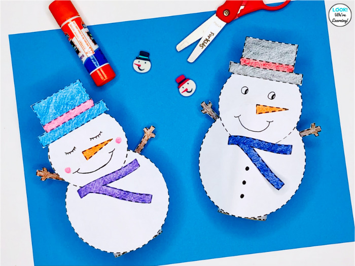Making Toilet Paper Roll Snowman Crafts with Kids