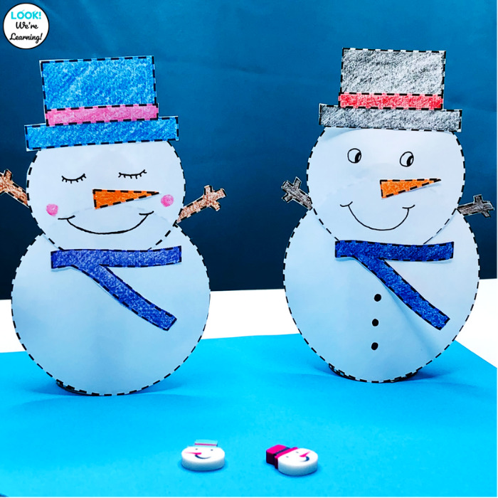 Making a Toilet Paper Roll Snowman