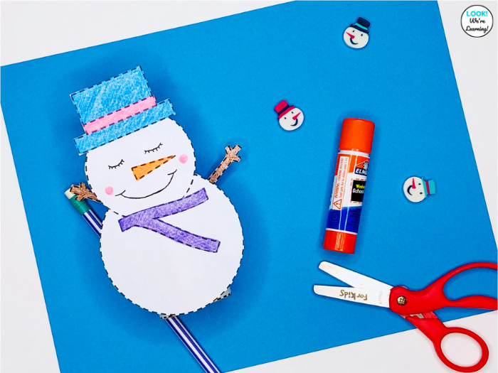 Simple Toilet Paper Roll Snowman Craft