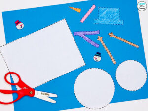 Using a Paper Roll Snowman Template
