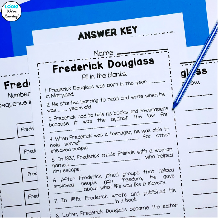 Elementary Frederick Douglass Mini History Lesson