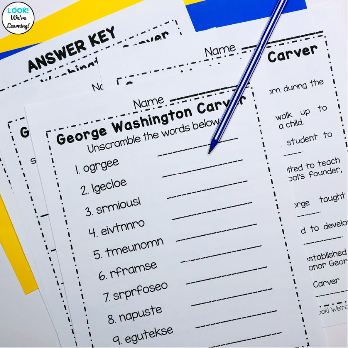 Elementary George Washington Carver Lesson