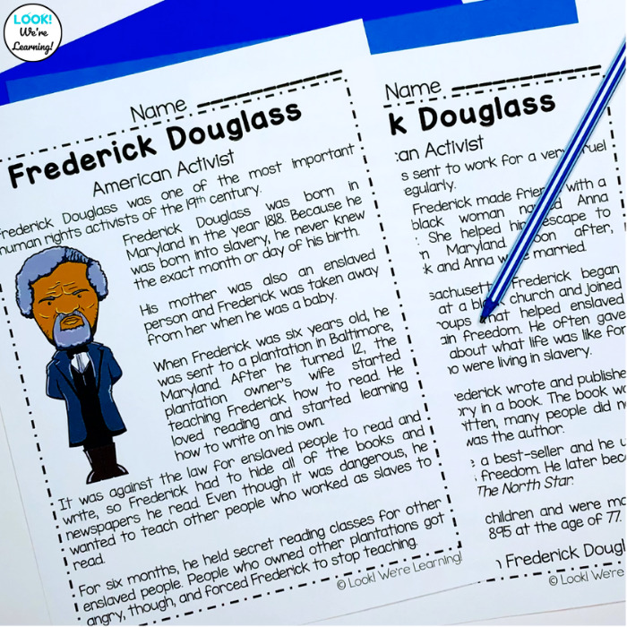 Frederick Douglass Elementary History Activity