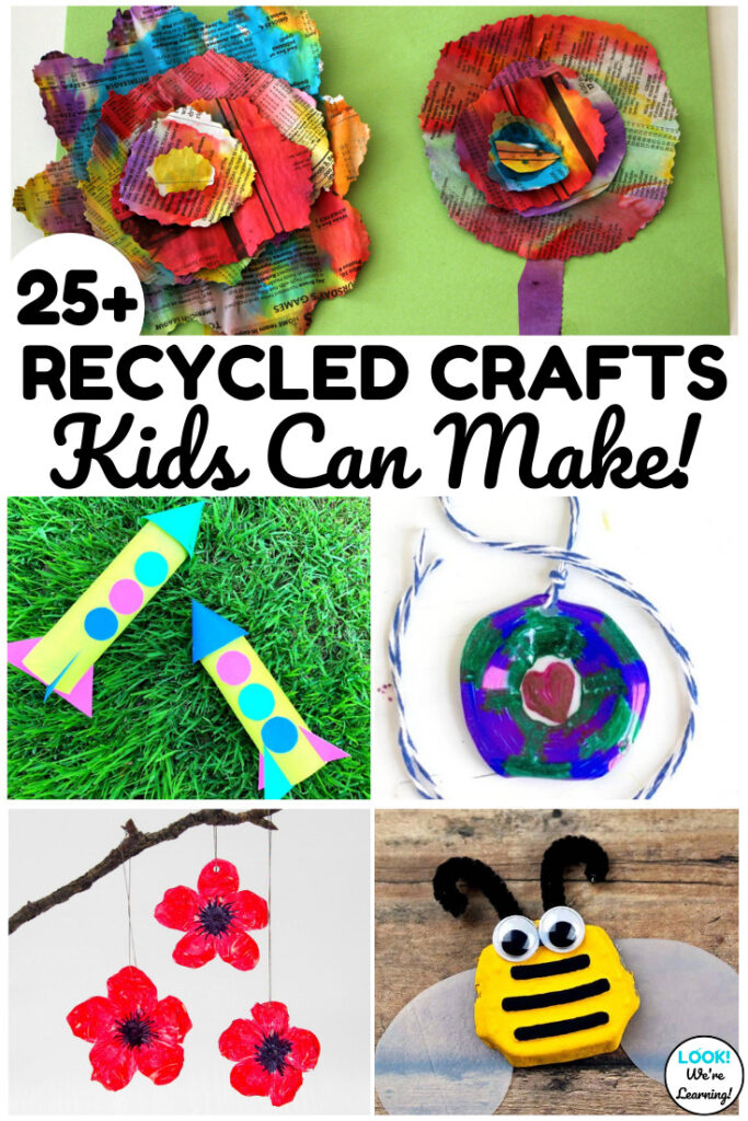 Make the most of your recyclables with this list of fun recycled crafts for kids to create!