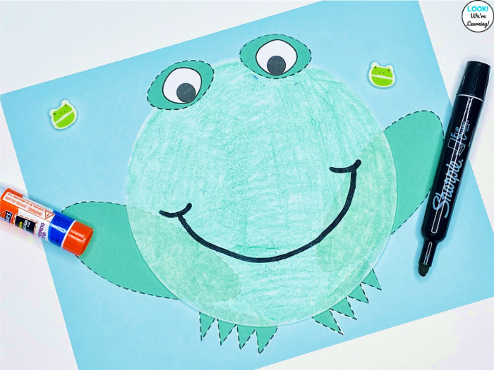 Cute Coffee Filter Frog Craft for Kids